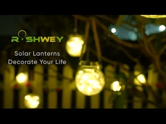 Lampada solare decorativa 3000K Lampada a energia solare con tappo di vetro in plastica