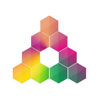 Un buon prezzo. ABS Triangolo LED Panelli di luce Potenza 10W Lampade RGB montate a parete in linea