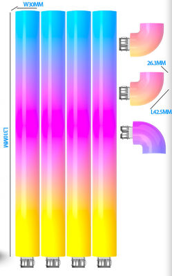 Buon prezzo Lampada da parete CE RGB DIY RGBIC Strip Splicing Light 7pack con telecomando APP-IR in linea