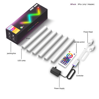 Buon prezzo 24W multicolore LED Lampade da parete WIFI ODM 310*30*27MM Smart Lampada da parete in linea