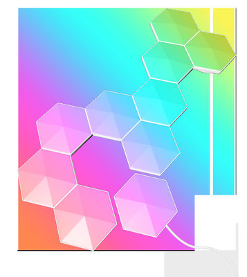 Buon prezzo 5V 10W Lampada da parete RGB Polygon Smart Light Panel con Bluetooth in linea