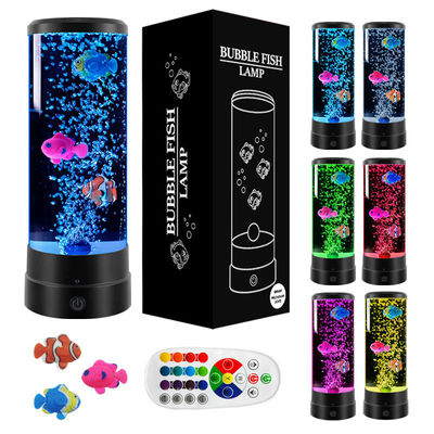 Buon prezzo RoHs Usb LED Medusa Lampada 12 pollici cilindrica lampada a bolla pesce 7 colore in linea