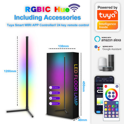 Buon prezzo UKCA WIFI Corner Color Changing Lamp ODM Colorable Floor Atmosphere Light in linea