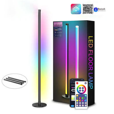 Buon prezzo Lampada da pavimento a cambio colore nero Potenza 10W Lampada da pavimento multicolore in linea