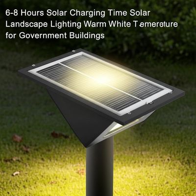Un buon prezzo. 6-8 ore Tempo di ricarica solare Illuminazione del paesaggio solare Caldo colore bianco Temperatura per edifici governativi in linea