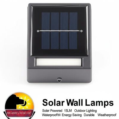 Un buon prezzo. Toggle Switch ON OFF Solar Wall Lamps Solar Powered 15LM Outdoor Lighting Waterproof Energy Saving Durable Weatherproof in linea